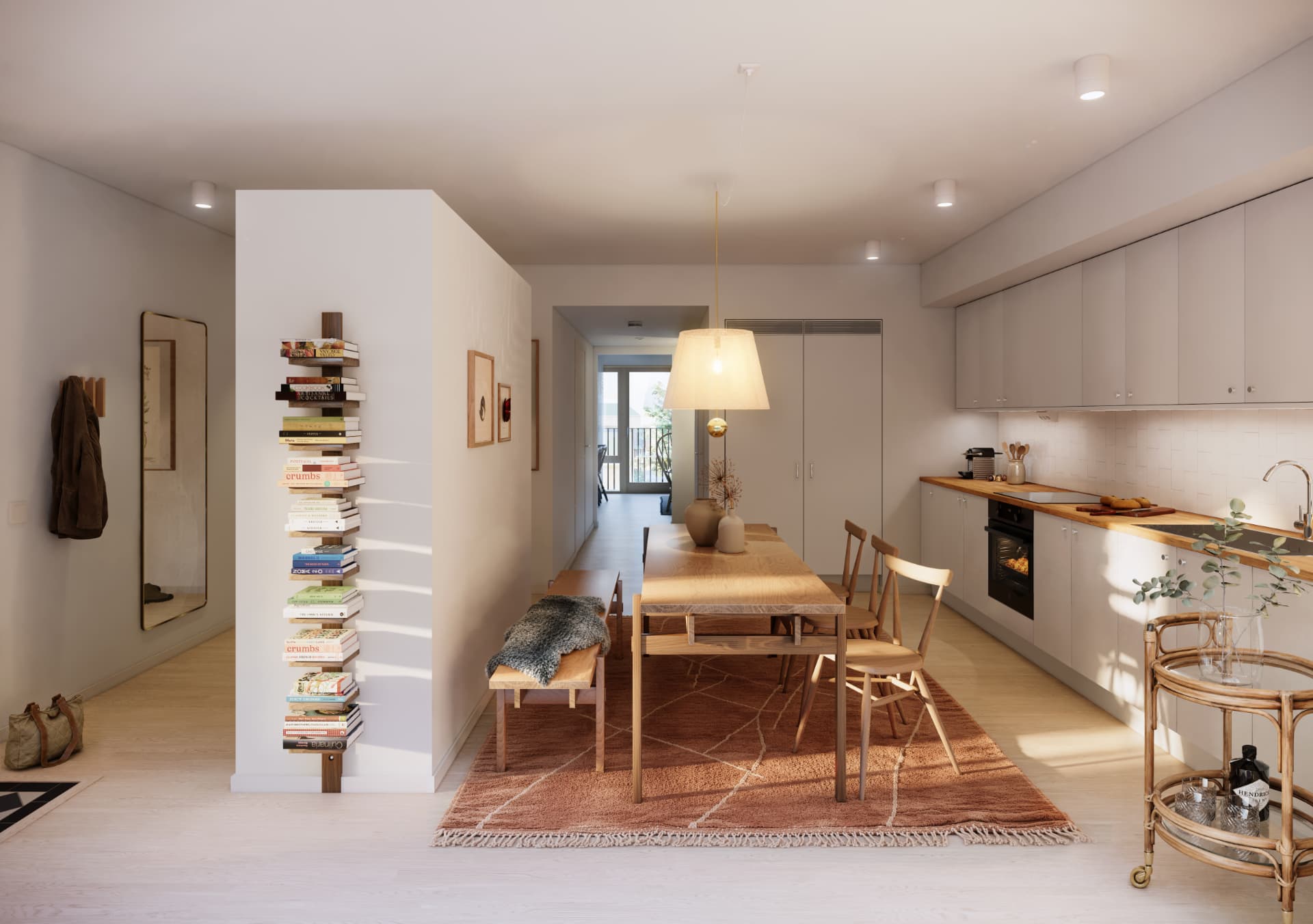 Kök och matplats i 130 kvm townhouse